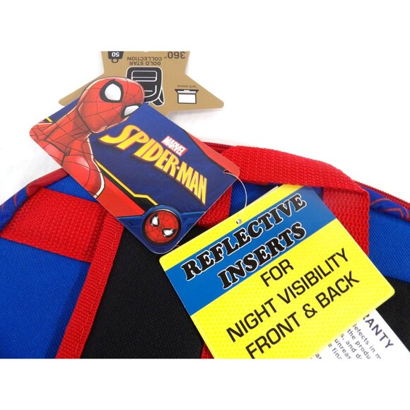 Spider-Man Back Pack with Reflective Inserts NWT - Picture 4 of 6